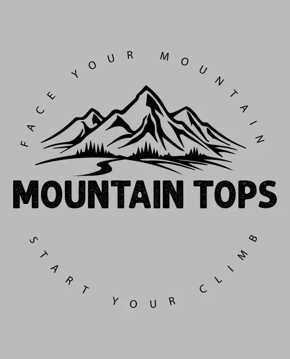 Faith Moves Mountains in Athletic Heather, front left chest