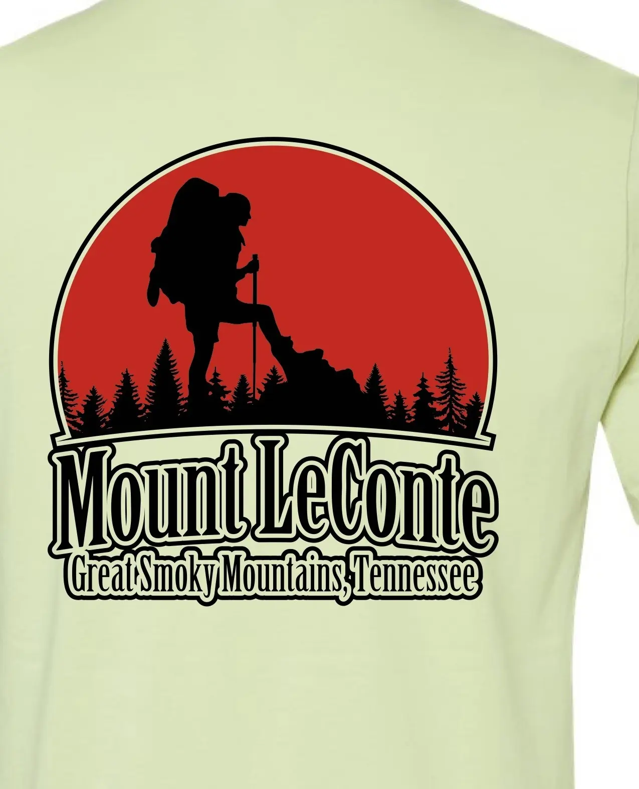 Mount Le Conte in Spring Green, print detail