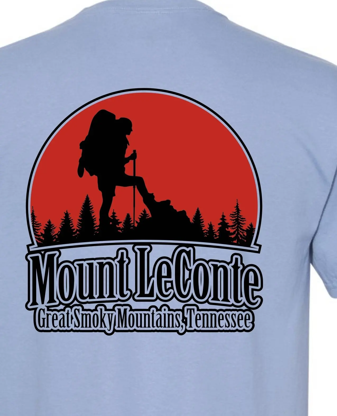 Mount Le Conte in Washed Denim, print detail