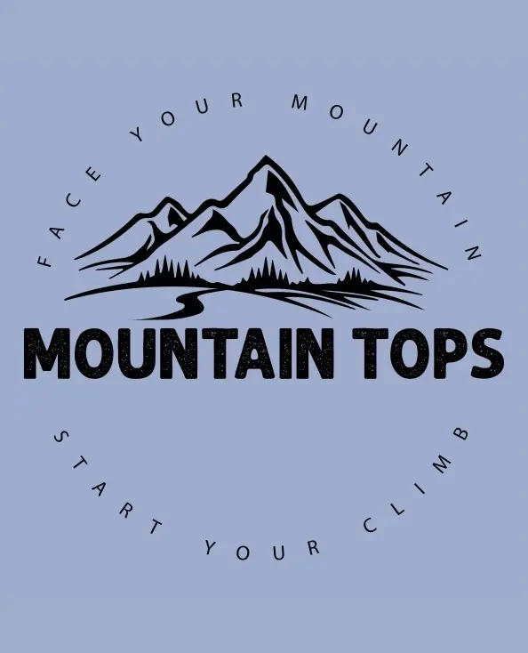 Mount Le Conte in Washed Denim, front left chest