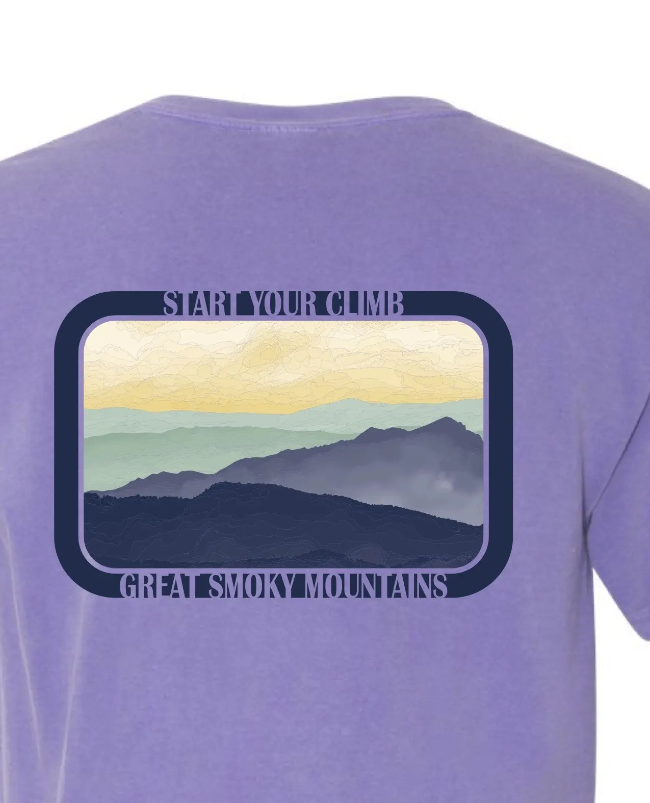 Start Your Climb in Violet, print detail