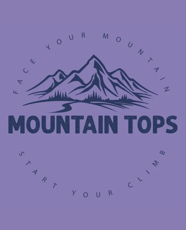 Start Your Climb in Violet, front left chest